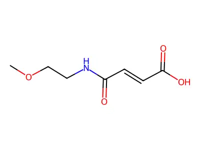(E)-4-((2-methoxyethyl)amino)-4-oxobut-2-enoic acid structure