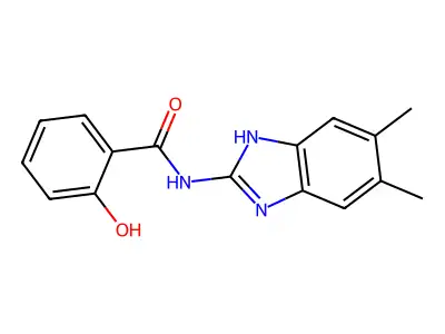 Benzamide, N-(5,6-dimethyl-1H-benzimidazol-2-yl)-2-hydroxy- structure