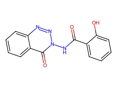 Benzamide, 2-hydroxy-N-(4-oxo-1,2,3-benzotriazin-3(4H)-yl)- structure
