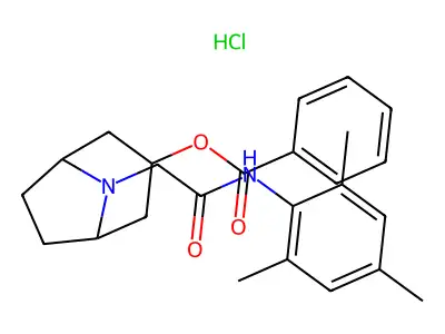 3-Benzoyloxynortropanoacetomesidide hydrochloride structure