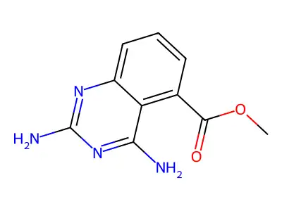 5-Quinazolinecarboxylic acid, 2,4-diamino-, methyl ester structure
