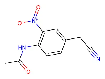 N-(4-(Cyanomethyl)-2-nitrophenyl)acetamide structure