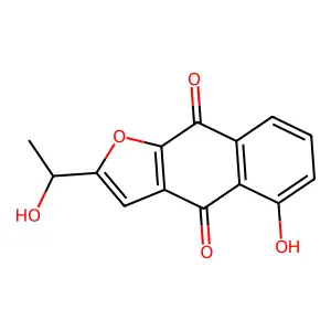 5-Hydroxy-2-(1-Hydroxyethyl)Naphtho(2,3-B)Furan-4,9-Dione structure