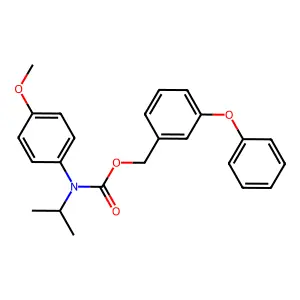 Carbamic acid, (4-methoxyphenyl)(1-methylethyl)-, (3-phenoxyphenyl)methyl ester structure