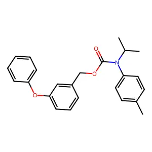 Carbamic acid, (4-methylphenyl)(1-methylethyl)-, (3-phenoxyphenyl)methyl ester structure