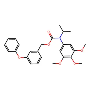 Carbamic acid, (2,3,4-trimethoxyphenyl)(1-methylethyl)-, (3-phenoxyphenyl)methyl ester structure