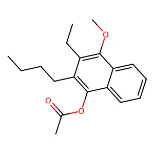 1-Naphthalenol, 2-butyl-3-ethyl-4-methoxy-, acetate structure