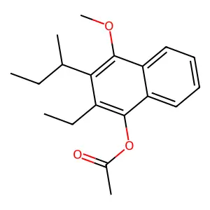 (3-Butan-2-yl-2-ethyl-4-methoxynaphthalen-1-yl) acetate structure