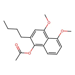 1-Naphthalenol, 2-butyl-4,5-dimethoxy-, acetate structure
