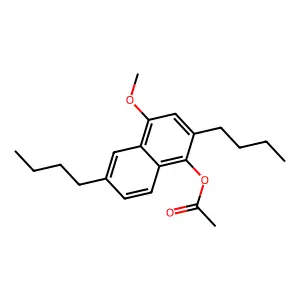 1-Naphthalenol, 2,6-dibutyl-4-methoxy-, acetate structure