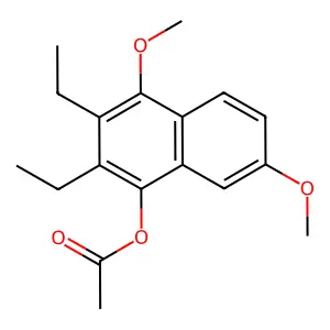 1-Naphthalenol, 2,3-diethyl-4,7-dimethoxy-, acetate structure