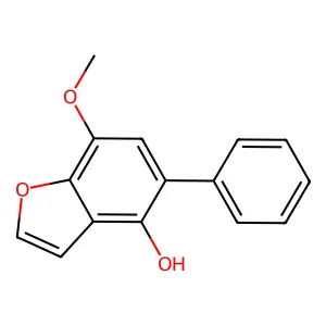4-Benzofuranol, 7-methoxy-5-phenyl- structure