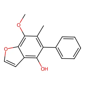 4-Benzofuranol, 7-methoxy-6-methyl-5-phenyl- structure