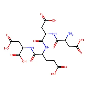 Aspartyl-aspartyl-glutamyl-aspartic acid structure