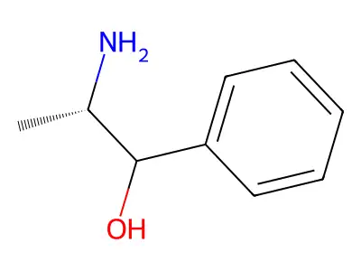 (2S)-2-amino-1-phenylpropan-1-ol structure