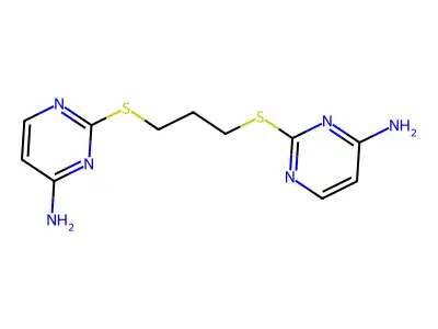 4-Pyrimidinamine, 2,2'-(1,3-propanediylbis(thio))bis- structure