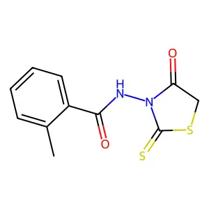 2-methyl-N-(4-oxo-2-sulfanylidene-3-thiazolidinyl)benzamide structure