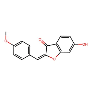 (Z)-6-hydroxy-2-(4-methoxybenzylidene)benzofuran-3(2H)-one structure