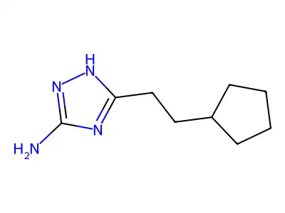 5-(2-cyclopentylethyl)-1H-1,2,4-triazol-3-amine structure