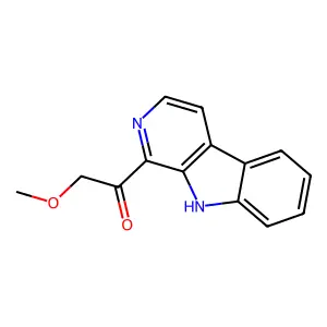 2-methoxy-1-(9H-pyrido(3,4-b)indol-1-yl)ethanone structure