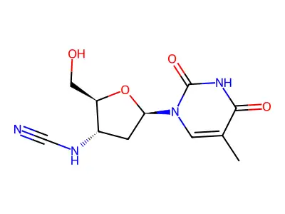 Thymidine, 3'-(cyanoamino)-3'-deoxy- structure