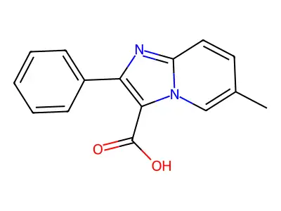 6-Methyl-2-phenylimidazo[1,2-a]pyridine-3-carboxylic acid structure