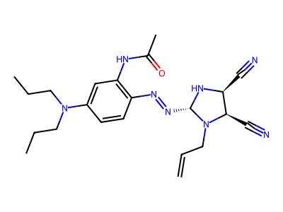 N-(2-(1-Allyl-4,5-dicyanoimidazol-2-ylazo)-5-(dipropylamino)phenyl)-acetamide structure