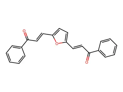 3-[5-(3-Oxo-3-phenyl-1-propenyl)-2-furyl]-1-phenyl-2-propen-1-one structure