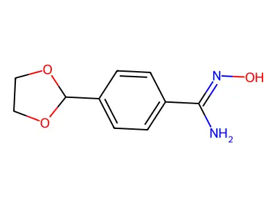 4-(1,3-dioxolan-2-yl)-N'-hydroxybenzimidamide structure
