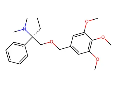 (2S)-N,N-dimethyl-2-phenyl-1-[(3,4,5-trimethoxyphenyl)methoxy]butan-2-amine structure