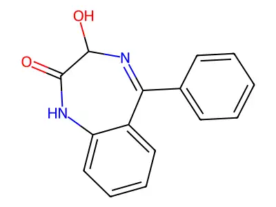3-Hydroxy-5-phenyl-1,3-dihydro-benzo[e][1,4]diazepin-2-one structure