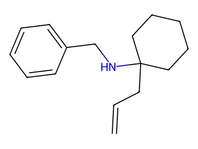 Benzenemethanamine, N-[1-(2-propenyl)cyclohexyl]- structure