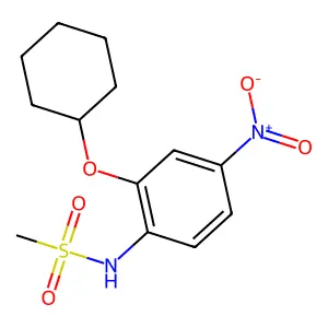 N-(2-(Cyclohexyloxy)-4-nitrophenyl)methanesulfonamide structure