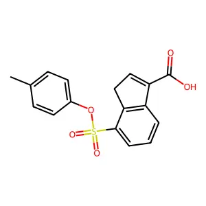 1H-Indene-3-carboxylic acid, 7-[(4-methylphenoxy)sulfonyl]- structure