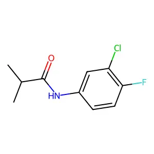 N-(3-chloro-4-fluorophenyl)-2-methylpropanamide structure