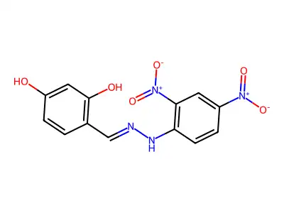 4-[[(2,4-Dinitrophenyl)hydrazinylidene]methyl]benzene-1,3-diol structure