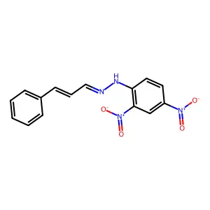 1-(2,4-Dinitrophenyl)-2-(3-phenylprop-2-en-1-ylidene)hydrazine structure