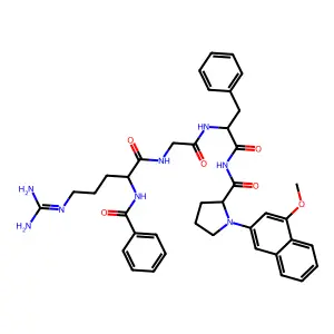 N(alpha)-Benzoyl-arginyl-glycyl-phenylalanyl-prolyl-methoxy-beta-naphthylamide structure