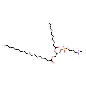 1-Stearoyl-2-capryl sn-glycero-3-phospho-N-trimethylpropanolamine structure