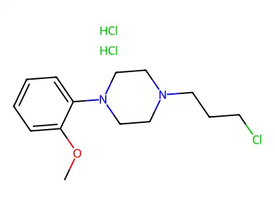 1-(3-Chloropropyl)-4-(2-methoxyphenyl)piperazine-1,4-diium;dichloride structure