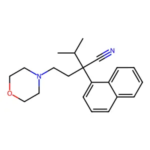 1-Naphthaleneacetonitrile, alpha-isopropyl-alpha-(2-morpholinoethyl)- structure