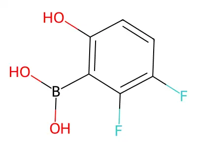 (2,3-Difluoro-6-hydroxyphenyl)boronic acid structure