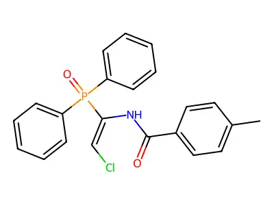 N-(2-chloro-1-diphenylphosphorylethenyl)-4-methylbenzamide structure