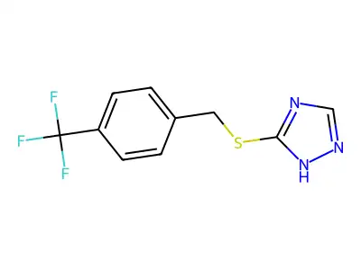 1H-1,2,4-Triazole, 3-[[[4-(trifluoromethyl)phenyl]methyl]thio]- structure