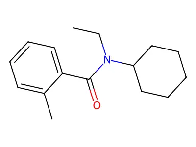 N-cyclohexyl-N-ethyl-2-methylbenzamide structure