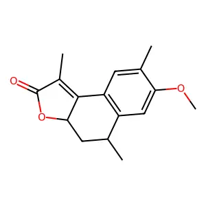 (3aS,5R)-4,5-Dihydro-7-methoxy-1,5,8-trimethylnaphtho(2,1-b)furan-2(3aH)-one structure