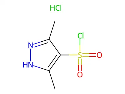 3,5-dimethyl-1H-pyrazole-4-sulfonyl chloride structure