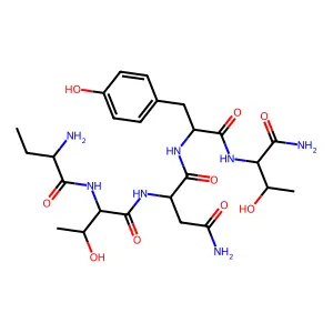 L-Threoninamide, L-2-aminobutanoyl-L-threonyl-L-asparaginyl-L-tyrosyl- structure