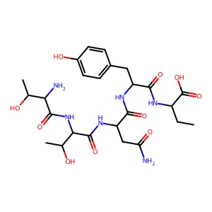 Butanoic acid, L-threonyl-L-threonyl-L-asparaginyl-L-tyrosyl-L-2-amino- structure