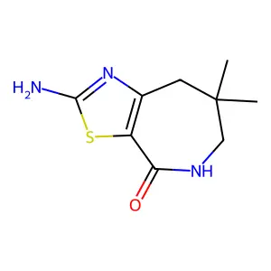 2-Amino-7,7-dimethyl-5,6,7,8-tetrahydro-4H-[1,3]thiazolo[5,4-c]azepin-4-one structure